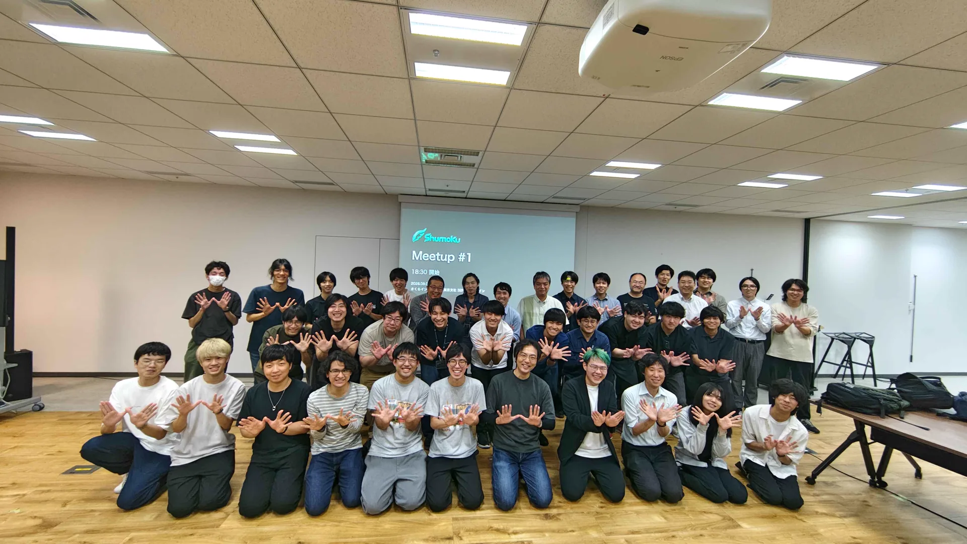 Shumoku Meetup #1の集合写真。ご参加ありがとうございました。
