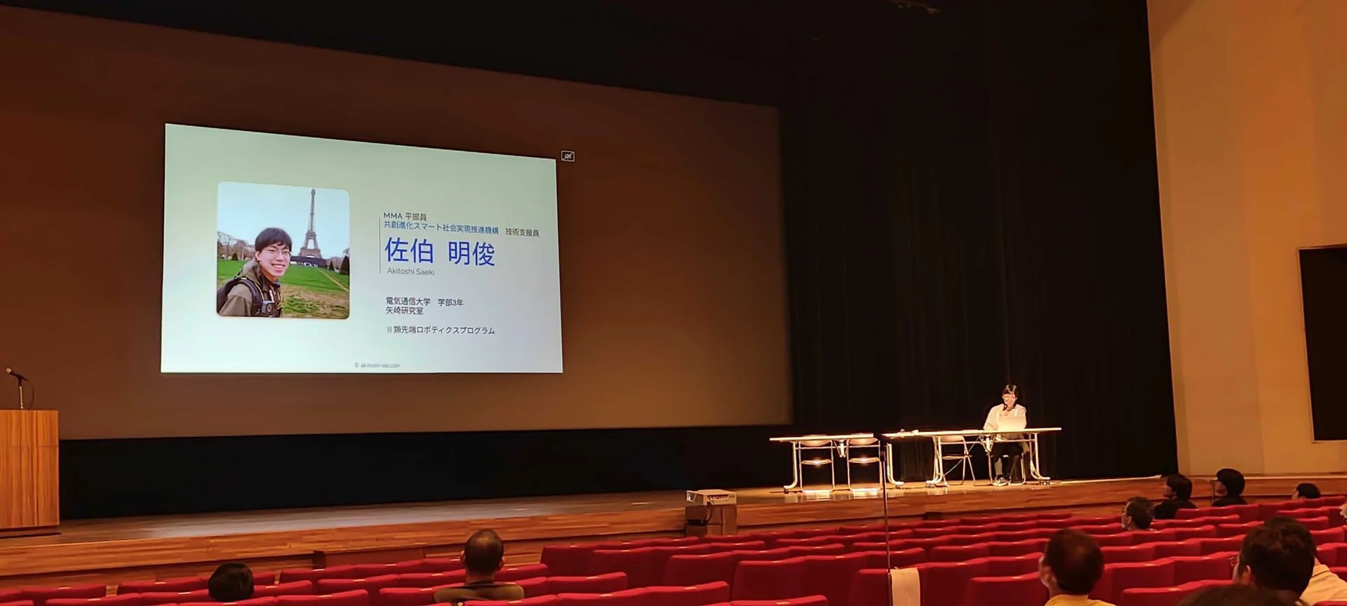 QUNOG36でShumokuを紹介するLTの様子